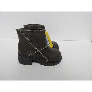 Kid Connection Toddler Girls Brown Zipper Shelby Boots Sz 7 Man Made Sintetico